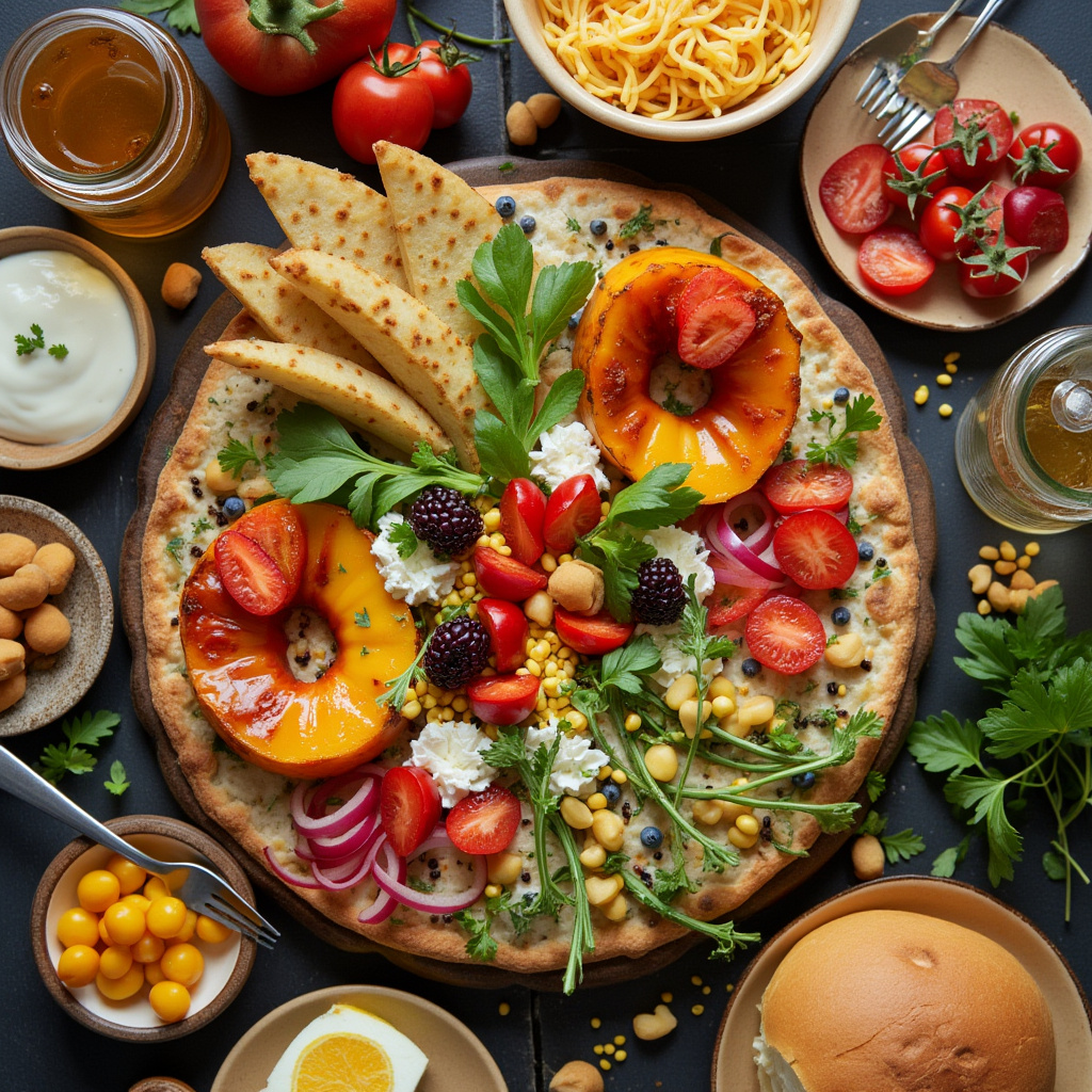 Beautifully styled food flat lay
